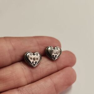 Sterling Silver Heart Stud Earrings